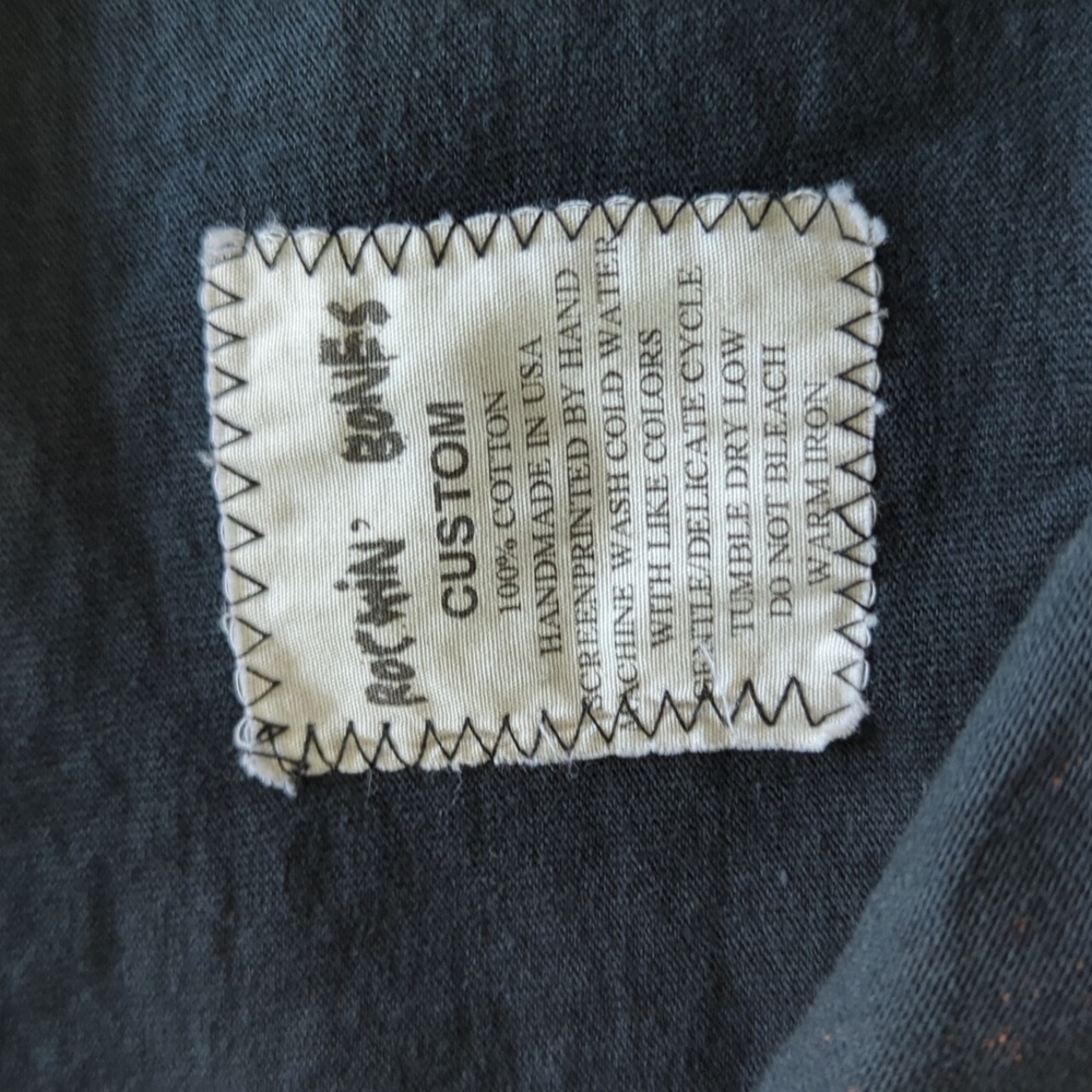 *RARE* Rockin' Bones Custom Halter Tunic/Dress Black with Orange Skeleton XS - Picture 3 of 9